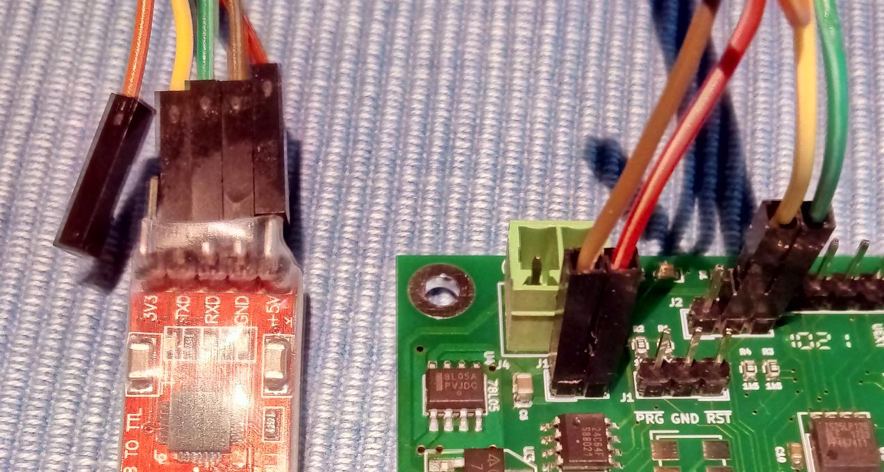 How to connect uart+power to TDC